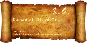 Kurunczi Olivér névjegykártya