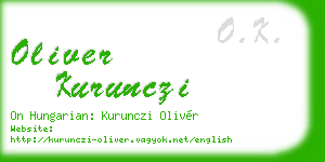 oliver kurunczi business card