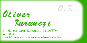 oliver kurunczi business card